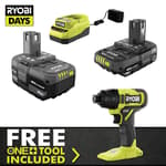18V ONE+ Lithium Starter Kit with Free 1/4" Impact Driver