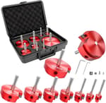 PVC Pipe Reamer, PVC Fitting Saver, 9Pcs Pipe Reamer for SCH40, Includes 1/2 inch, 3/4 inch, 1 inch, 1-1/4inch, 1-1/2inch, 2inch, 2-1/2inch, 3inch, 4inch Head Aluminum with 2 Blades