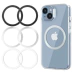 Metal Rings 6PCS,Ultra-Thin(0.4mm)for MagSafe Sticker/Magnetic Adapter/Phone Cases/Wireless charger,Compatible with iPhone 17/Air/16/15/14/13,Galaxy S24/S23/S22/Kindle,For Mag Safe Accessories