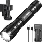 Tactical Flashlights High Lumens-1200 LM Police Flashlight with Holster for Duty Belt,Single Mode LED Flashlight for Camping/Law Enforcement-Sentinel-X1