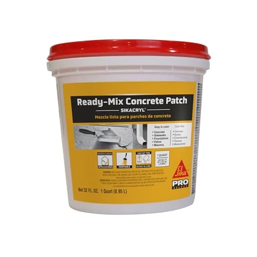 - Sikacryl - Gray - Ready-Mix Concrete Patch - for Repairing spalls and Cracks in Concrete and Masonry - Textured - 1 qt
