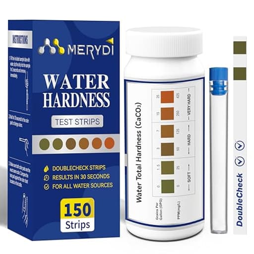 Water Hardness Test Kit,150 Strips-Double Color Pads,Hard Water Test Kit for Home,Drinking Water Tap Water Well Pool Spa Water Softener Quick Accurate Water Quality Testing Kit with Sample Tube