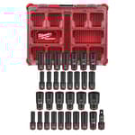 SHOCKWAVE Impact Duty Socket Set 1/2” Dr 31PC PACKOUT Set