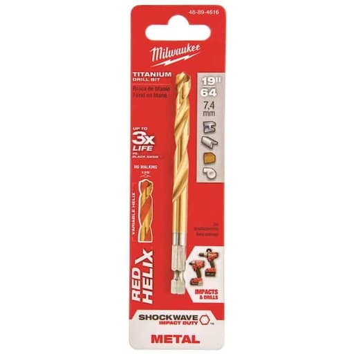 SHOCKWAVE RED HELIX Titanium Drill Bit