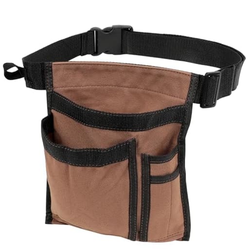 5-Pocket Tool Belt for Men, Durable Canvas Construction, Adjustable Belt, Utility Pouch for Husband, Dad, Son, and Handyman