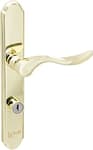 - Serenade Mortise Keyed Lever Mount Latch with Deadbolt for Screen and Storm Doors, Polished Brass