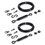 Durable Anti-Sag Gate Kits for Wooden Fence, Gate Support Cable Kit in Zinc, Anti-Sagging Fence Gate Kit Steel, Wood Door Repair Kit Gate Frame Kit for Outdoor, 2 Pack, Black