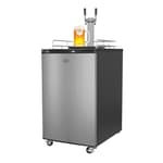 Dual-tap beer kegerator (stainless steel)