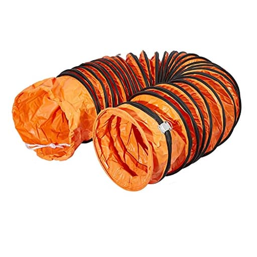 PVC Flexible Duct Hose, HVAC Duct Hosing Flame Retardant for Ventilator Utility Blower Fan with Adjustable Rope and D-Ring, Easy Storage