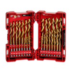 SHOCKWAVE RED HELIX Titanium Drill Bit Set