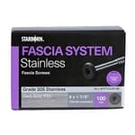 Deckfast Fascia Screws 9 x 1-7/8" Stainless Steel Fascia Screws - 100 Pieces Matches AZEK DECKING