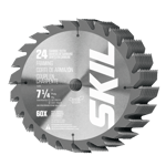 7-1/4 In. 24-Tooth Carbide Framing Circular Saw Blade, 10-Pack