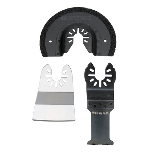Oscillating Tool Blades, Multi-Material, 3-Piece