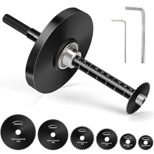 Inside Pipe Cutter for PVC Pipe, Cutter Tool Set with Scale - Adjustable Depth Gauge, 6PCS Saw Blades & 4" Black Hex Shank, Internal PVC ABS Pipe Cutter Set