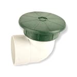 Premium USA Made Pop-Up Drainage Emitter, for 3 in. Drain Fittings, Green Plastic - for Outdoor Landscape Drain Pipe