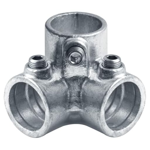 4 PCS Galvanized Steel Structural Pipe Rail Fitting, 90 Degree Side Outlet Elbow for 1" Pipe