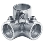 4 PCS Galvanized Steel Structural Pipe Rail Fitting, 90 Degree Side Outlet Elbow for 1" Pipe