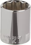 1/2-in Drive 27mm 12 Point Shallow Socket