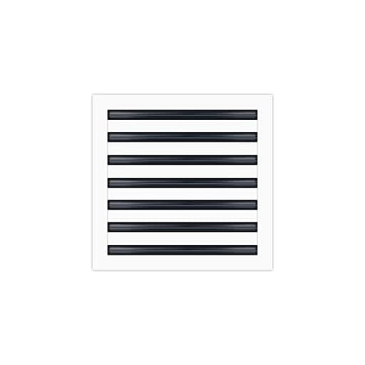 - 14x14 Modern AC Vent Cover - Decorative White Aluminum Air Vent - Standard Linear Slot Diffuser - Heating and Cooling Register Grille for Ceiling, Walls & Floors - Texas Buildmart