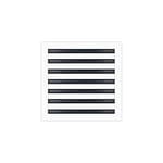 - 14x14 Modern AC Vent Cover - Decorative White Aluminum Air Vent - Standard Linear Slot Diffuser - Heating and Cooling Register Grille for Ceiling, Walls & Floors - Texas Buildmart