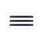 - 12x6 White Modern AC Vent Cover - Decorative Air Vent - Standard Linear Slot Diffuser - Register Grille for Ceiling, Walls & Floors - Texas Buildmart
