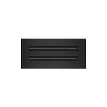 - 10x4 Modern AC Vent Cover - Decorative Black Aluminum Air Vent - Standard Linear Slot Diffuser - Heating and Cooling Register Grille for Ceiling, Walls & Floors - Texas Buildmart