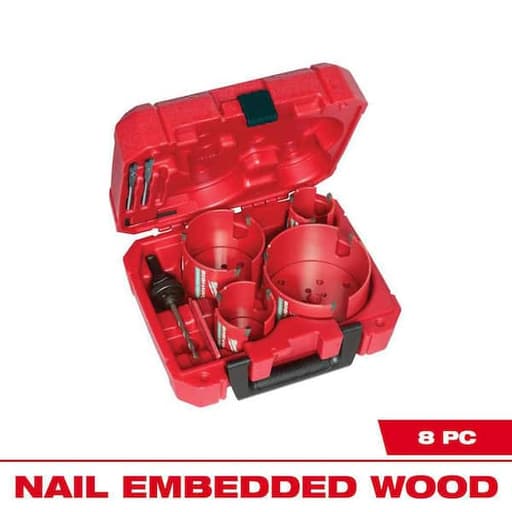 8 PC BIG HAWG™ Carbide Teeth Plumber's Hole Saw Kit