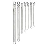 XXL Metric Ratcheting Single Flex Head Double Box End Wrench (7 pc)