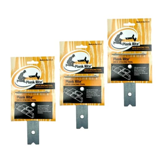 Steel Deck Spacing and Fastening Tool 3 Pack for Use with 5-1/2 Inch Deck Boards | Works for Treated Wood or Composite Decking | Deck Jig for Professional Neat Finish | Made in USA
