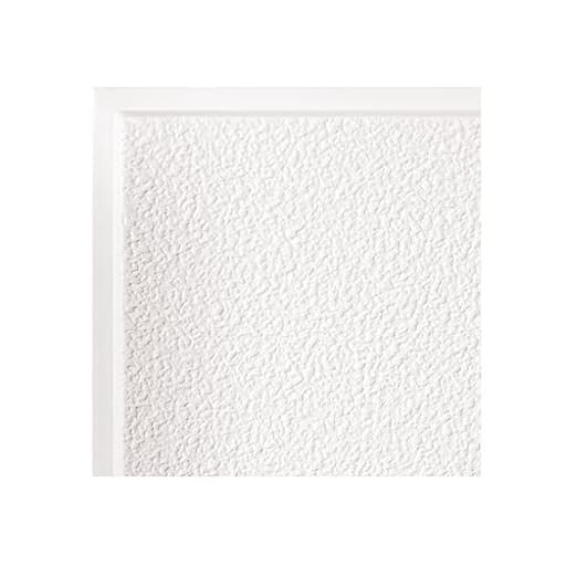 White Stucco Pro Revealed Edge Ceiling Tiles - Easy Drop-in Installation – Waterproof, Washable and Fire-Rated - High-Grade PVC to Prevent Breakage