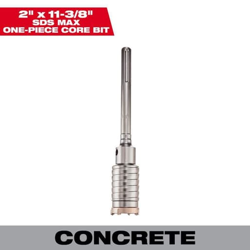 2" x 11-3/8" One Piece SDS-MAX Core Bit