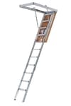 10-Foot Aluminium Attic Ladder 54" W x 22.5" H (Rough Opening), 375-Pound Load Capacity, Type IAA, AP2240MS