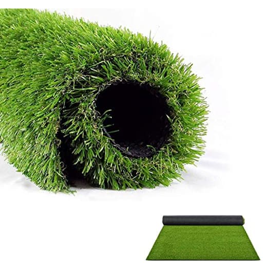 7ft x 13ft Realistic Deluxe Artificial Grass Synthetic Thick Lawn Turf Carpet Perfect for Indoor/Outdoor Landscape, 7'X13', Green