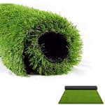 7ft x 13ft Realistic Deluxe Artificial Grass Synthetic Thick Lawn Turf Carpet Perfect for Indoor/Outdoor Landscape, 7'X13', Green