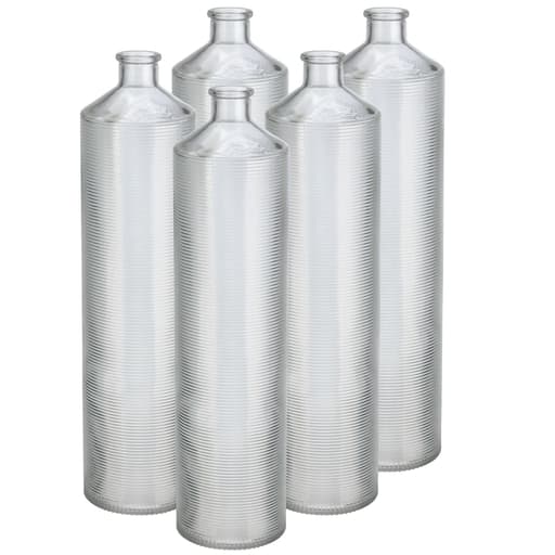 Cocktail Maker Glass Liquor Dispenser Bottles, Dishwasher Safe, 5 Pack