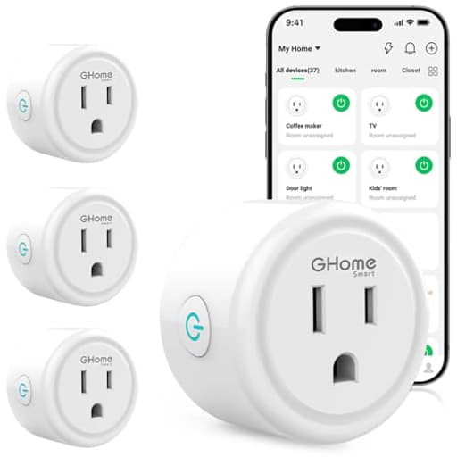Plug, WiFi Smart Plugs Work with Alexa and Google Home, Smart Outlet Timer with APP Remote Control, 2.4GHz Wi-Fi Only, No Hub Required, ETL FCC Listed
