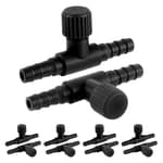Aquarium Air Valve, 10 Pcs Aquarium Air Pump Control Valves T Shaped Single Way Plastic Air Flow Control Regulator Aquarium Air Pump Accessories for Fish Tank 3/16" ID Tubing