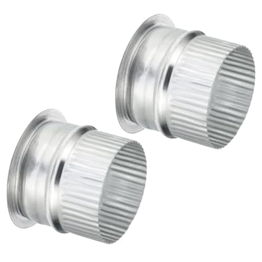 3 Inch Duct Collar, 2 Pcs Duct Connector Flange Galvanized Iron Tight Vent Air Duct Fitting for Heating Cooling HVAC Ventilation Home Office