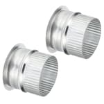 3 Inch Duct Collar, 2 Pcs Duct Connector Flange Galvanized Iron Tight Vent Air Duct Fitting for Heating Cooling HVAC Ventilation Home Office