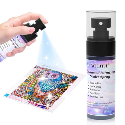 Upgraded Diamond Painting Sealer Spray - 30 Minutes Quick Dry Diamond Art Sealer Glue, Keep Diamond Art Fixed and Shiny, Diamond Art Accessories and Tools, Easy to Use, No Brush Needed