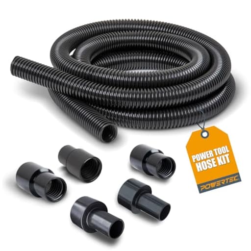 70347 10 Ft. Dust Collection Hose Kit with 5 Fittings for Woodworking Power Tools Home and Wet/Dry Shop Vacuums