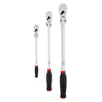 1/4 in, 3/8 in and 1/2 in Drive Comfort Grip Long Flex Head Ratchet