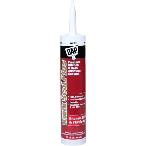 Kwik Seal Plus Kitchen & Bath Adhesive Sealant, White, 10.1 Oz