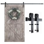 8.2 FT Barn Door Hardware Kit -Sliding Barn Door Track - Smooth and Quiet - Easy to Install - Includes Step-by-Step Installation Instructions - Fits 48" Wide Door Panel