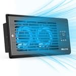 Window Register Booster Fan Fit 4" x 10" Air Vent Duct Openings, Quiet AC Vent Fan Booster with 10 Speeds Remote Control & Thermostat Household Ventilation Fans for Room Cooling