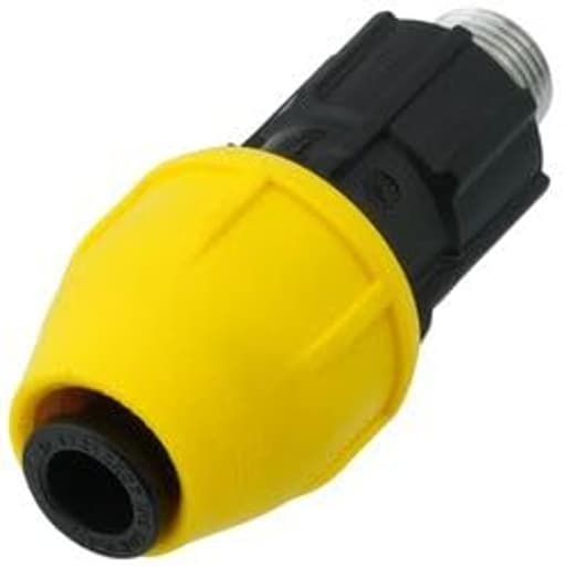 1/2" Polyproylene Underground Yellow Poly Gas Pipe Conversion Fitting