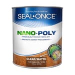 NANO+POLY Penetrating Wood Sealer with Polyurethane - 1 Gallon. Water-based, Low-VOC, waterproofer & stain for decks, fences & log homes.