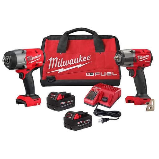 M18 FUEL 1/2" High Torque Impact Wrench & 3/8" Mid-Torque Impact Wrench Automotive Combo Kit