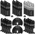 24PCS Universal Wood Metal Oscillating Multitool Quick Release Saw Blades Fit Porter Cable Black & Decker Rockwell Ridgid Ryobi Milwaukee Chicago Craftsman