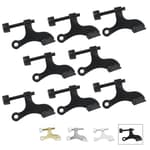 Hinge Pin Door Stopper, 8-Pack Black Adjustable Heavy Duty Pin Door Stop with Cushioned Plastics Bumper Tips